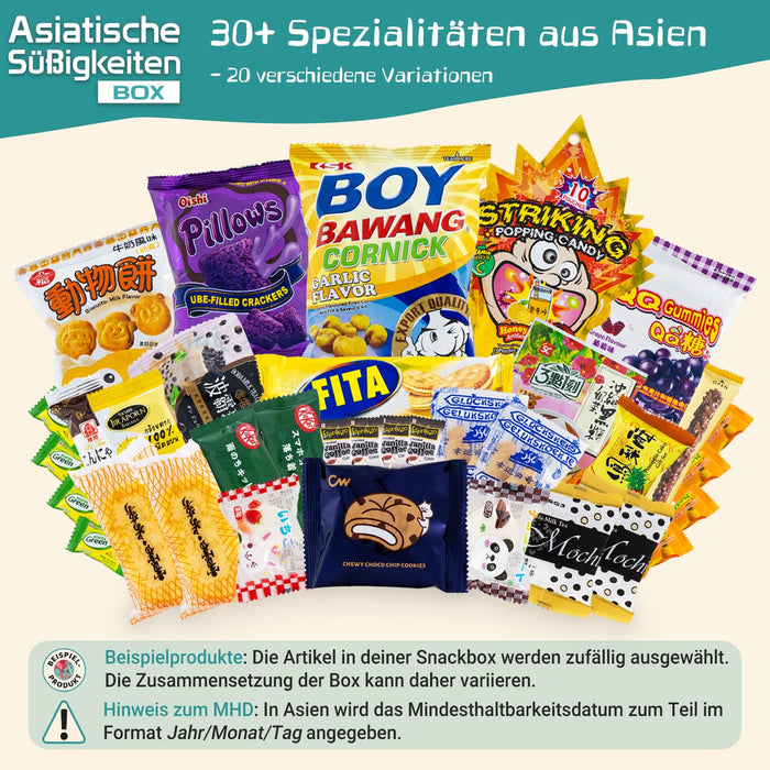 Asiatische Süßigkeiten-Box mit über 30 Sorten