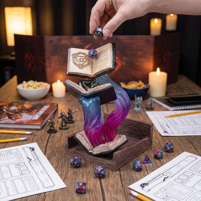 Torre di Dadi Magica - Libri di Magia con Vassoio per Dadi
