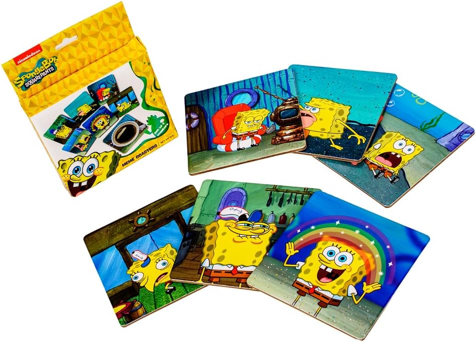 SpongeBob SquarePants meme coasters set of 6