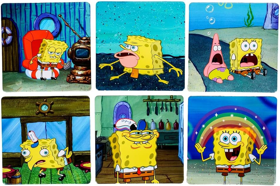 SpongeBob meme coaster designs