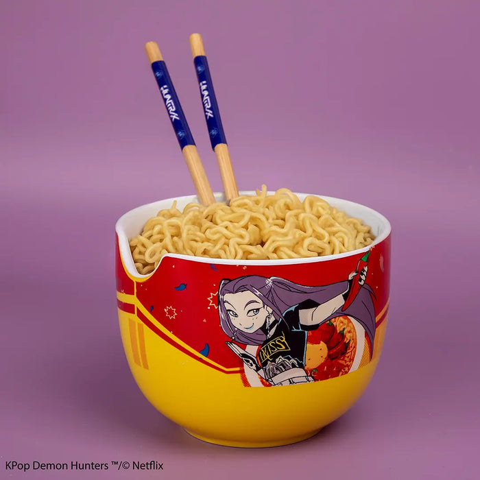 Ciotola per Ramen KPop Demon Hunters con Bacchette
