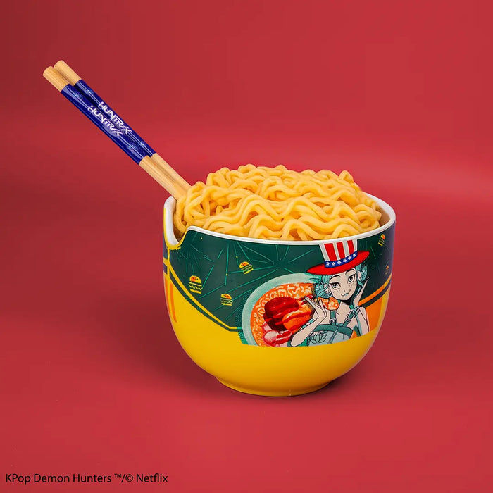 Ciotola per Ramen KPop Demon Hunters con Bacchette