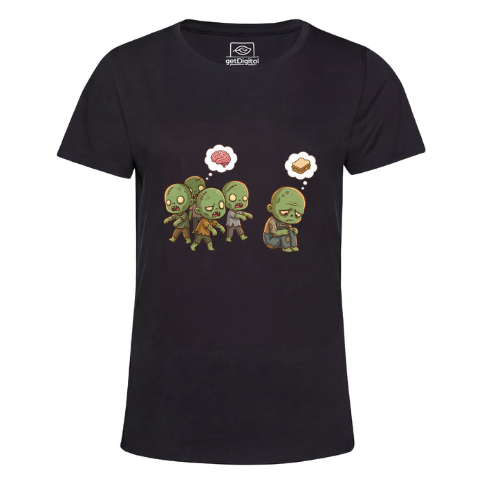 Zombie Vegetarian - Vooraanzicht Girlie Zwart