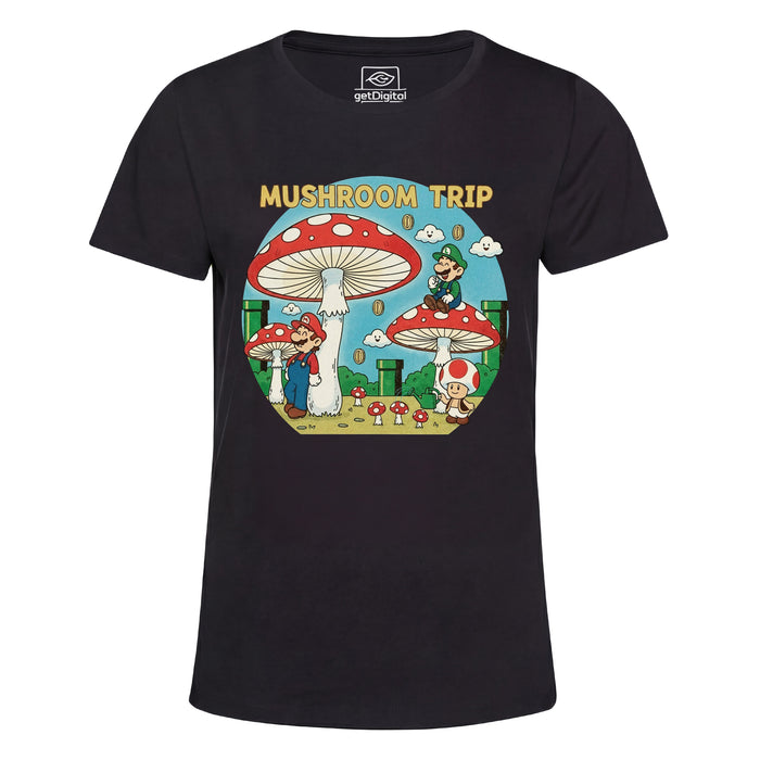 Mushroom Trip - Vooraanzicht Girlie Zwart