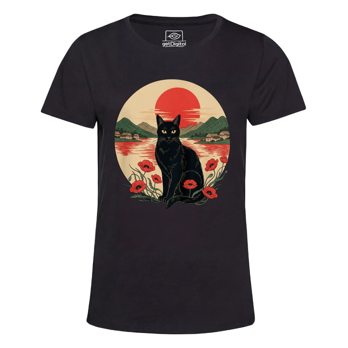 Sunset Cat  - Vue principale Girlie Noir
