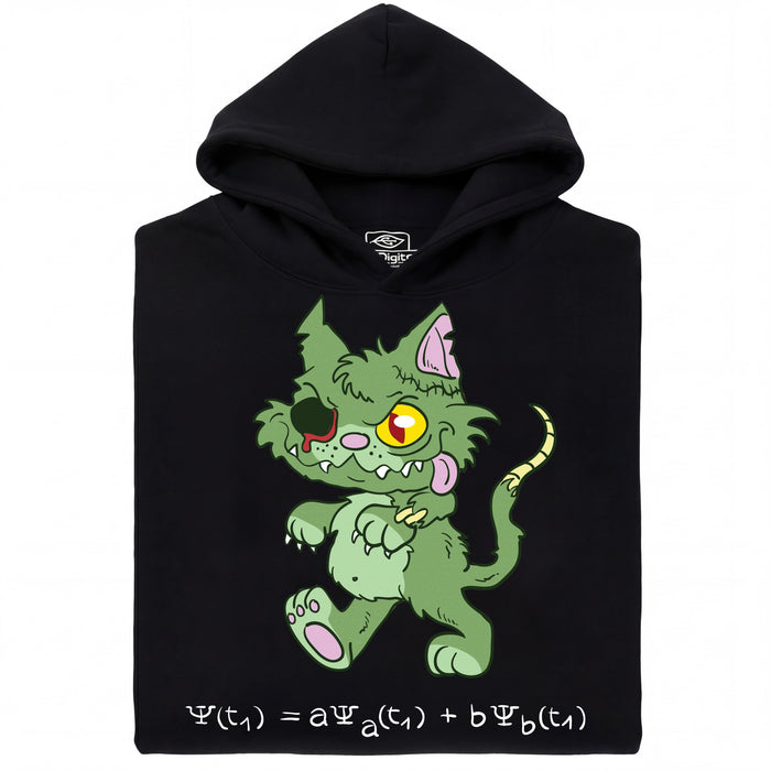 Le Chat de Schrödinger - Édition Zombie - Vue principale Sweat-shirt Noir
