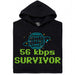 56kbps Survivor - Voorkant Hoodie Zwart