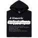 A Limerick - Poème mathématique avec équation - Vue principale Hoodie Noir