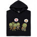 Zombie Vegetarian - Vooraanzicht Hoodie Zwart