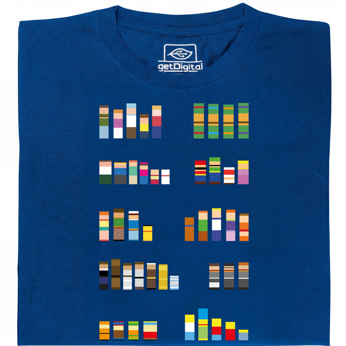 Pixel Legends of TV - Vue principale T-Shirt Bleu