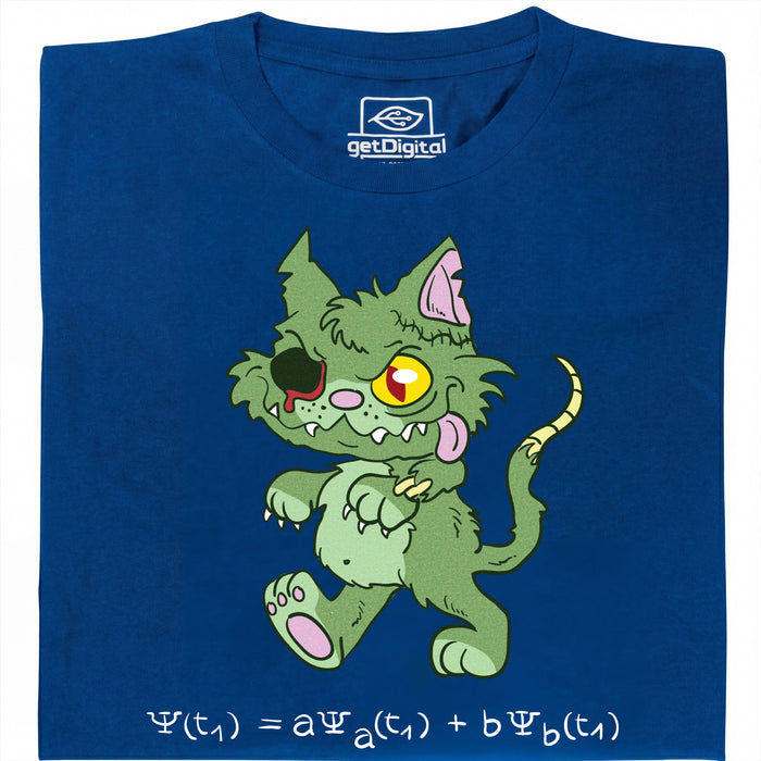 Le Chat de Schrödinger - Édition Zombie - Vue principale T-Shirt Bleu