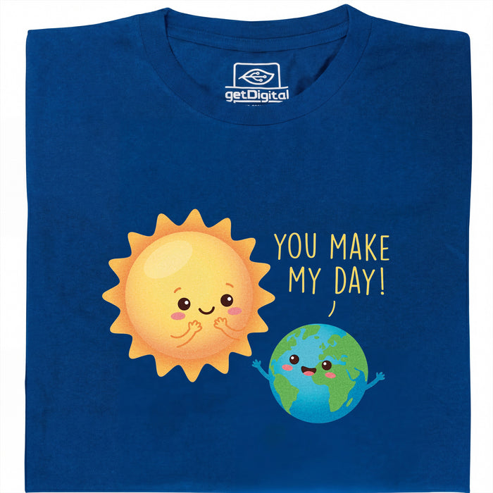 You Make My Day - Hoofdweergave T-shirt Blauw