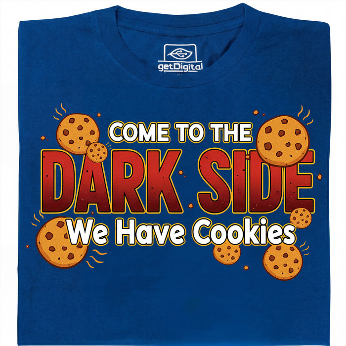Come to the Dark Side - We Have Cookies - Hoofdweergave T-shirt Blauw