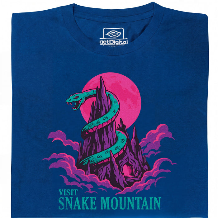 Visit Snake Mountain - Vista principale T-shirt Blu