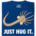 Just Hug It - Hoofdaanzicht T-shirt Blauw
