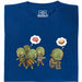 Zombie Vegetarian - Vooraanzicht T-Shirt Blauw