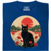 Sunset Cat  - Vue principale T-shirt Bleu