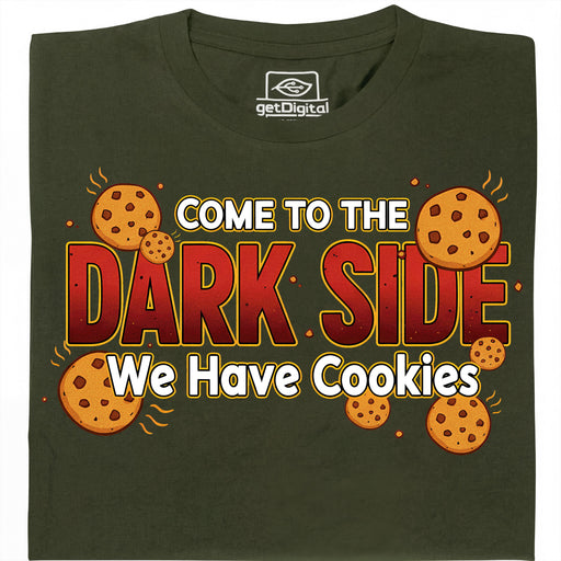 Come to the Dark Side - We Have Cookies - Vue principale T-shirt Vert Foncé