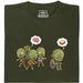 Zombie Vegetarian - Vooraanzicht T-Shirt Donkergroen