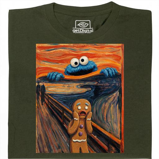 De Schreeuw - Koekiemonster Editie - Hoofdweergave T-Shirt Donkergroen