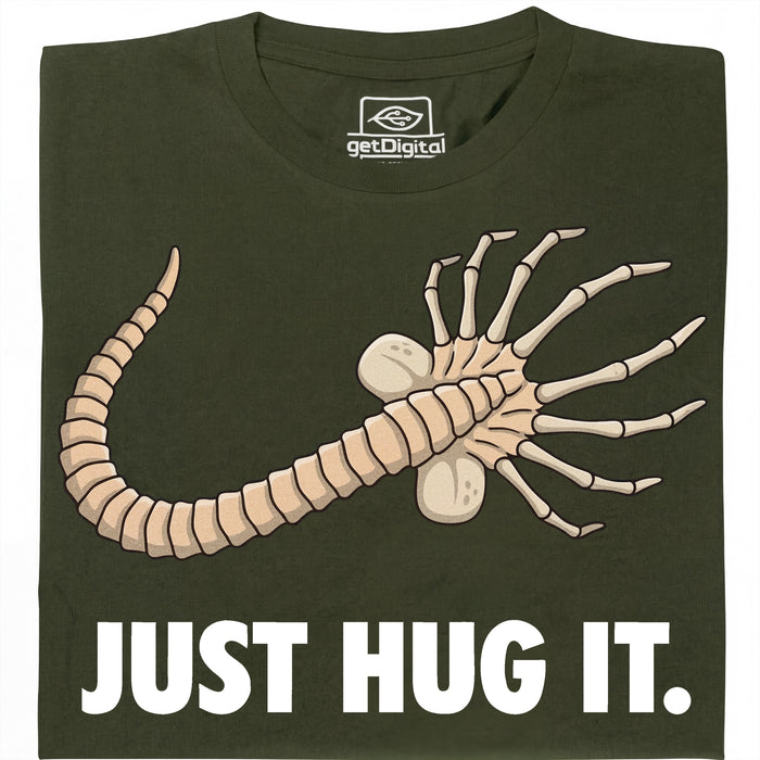 Just Hug It - Hoofdaanzicht T-shirt Donkergroen