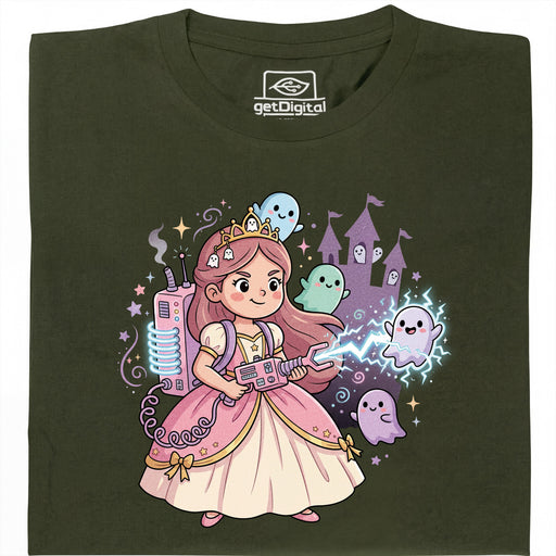 Nerdy Princess &amp; The Glitter Ghosts - Hoofdweergave T-Shirt Donkergroen