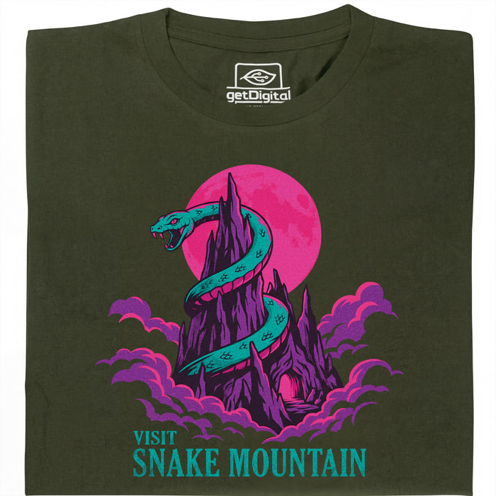 Visit Snake Mountain - Vista principale T-shirt Verde Scuro