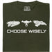 Choose Your Spaceship - Hoofdweergave T-shirt Donkergroen