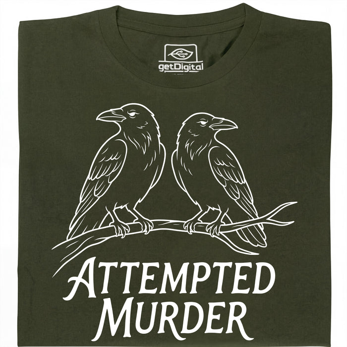 Attempted Murder - Vista principal Camiseta Verde Oscuro