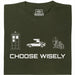 Choose Your Time Machine - Hoofdweergave T-shirt Donkergroen