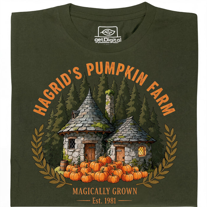 Magical Pumpkin Farm - Vue principale T-Shirt Vert Foncé