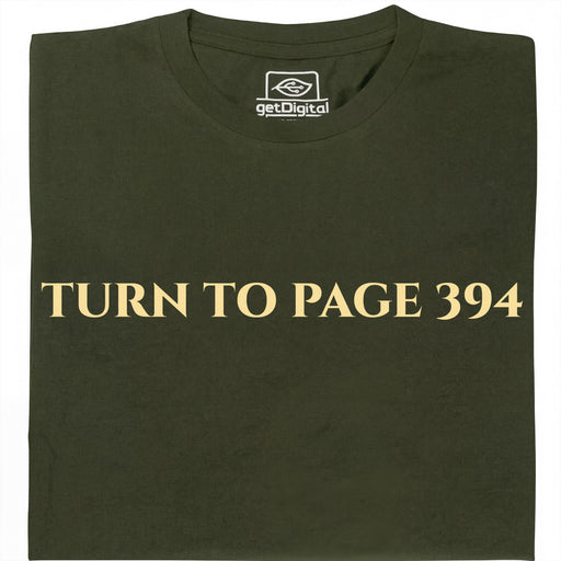 Turn To Page 394 - Hoofdweergave T-Shirt Donkergroen
