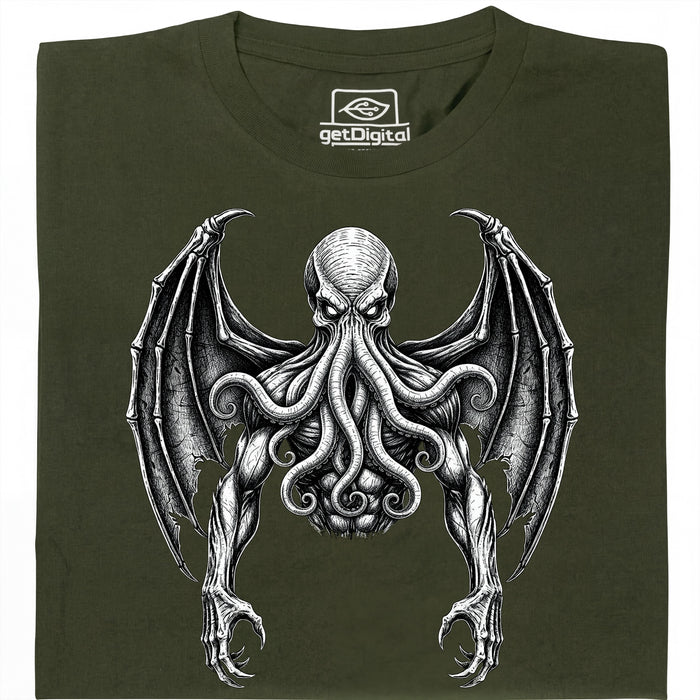 Cthulhu - El Gran Antiguo - Vista principal Camiseta Verde Oscuro