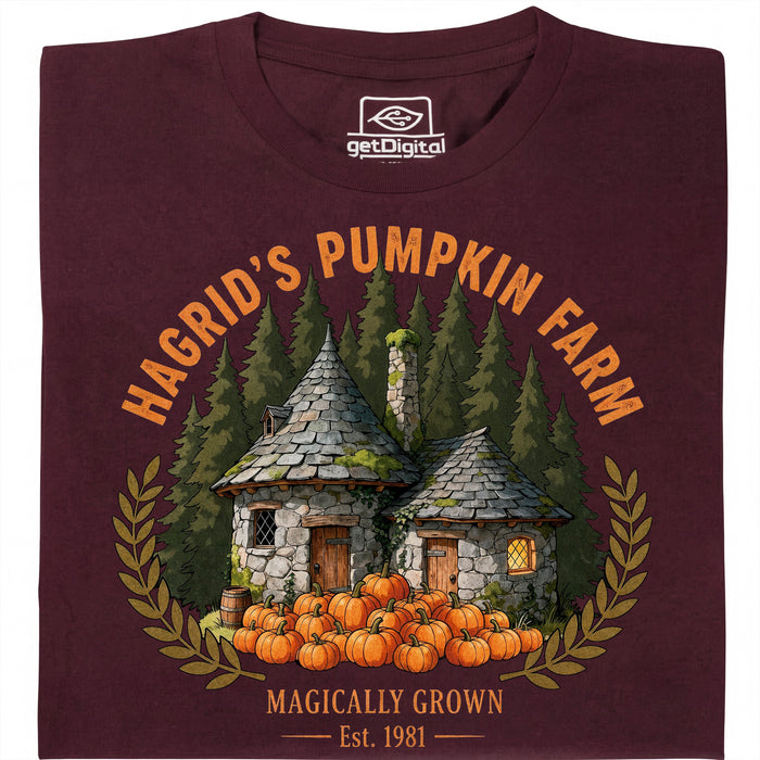 Magical Pumpkin Farm - Vue principale T-Shirt Rouge Foncé