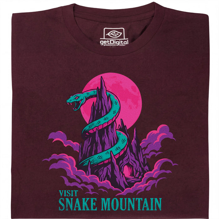 Visit Snake Mountain - Vista principale T-shirt Rosso Scuro