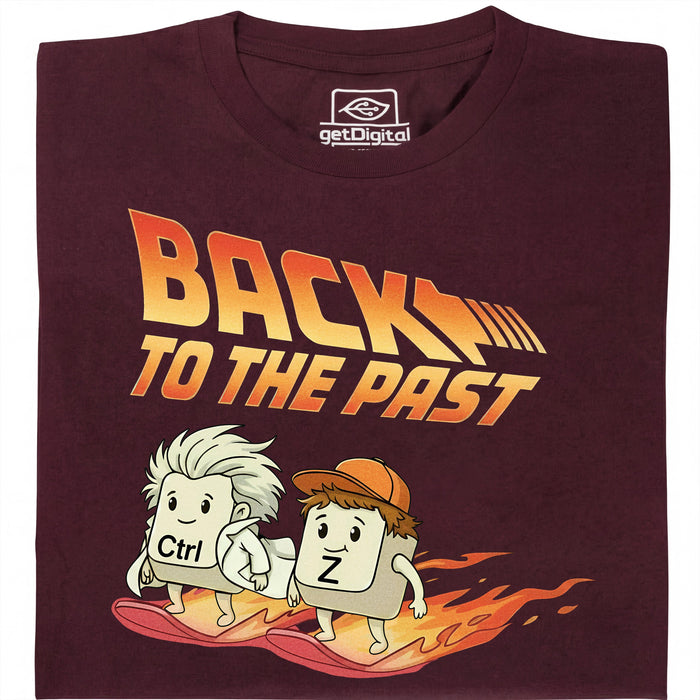 Back to the Past - Vista principale T-shirt Rosso scuro