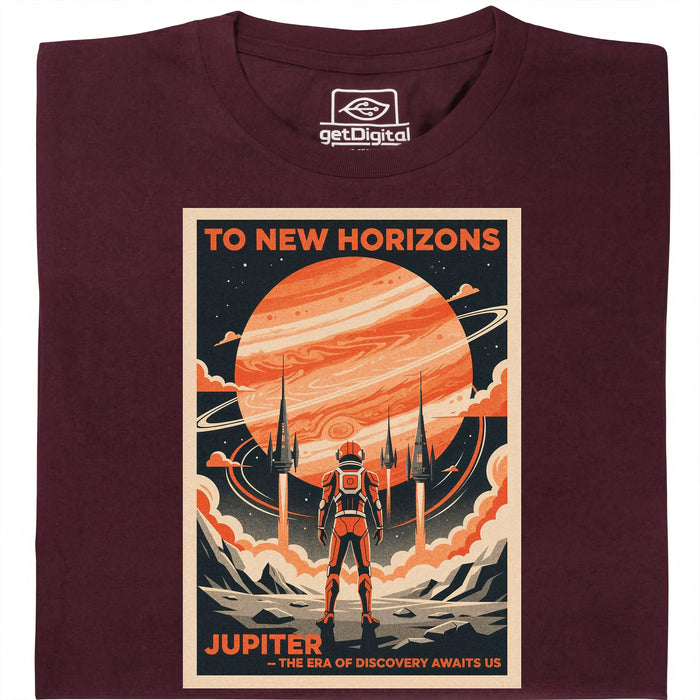 To New Horizons - Main view T-shirt Dark Red