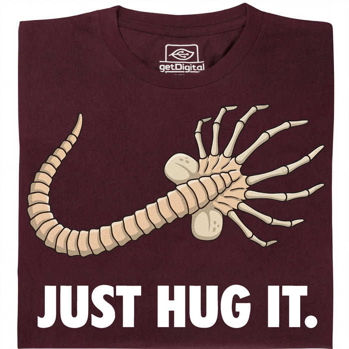 Just Hug It - Hoofdaanzicht T-shirt Donkerrood