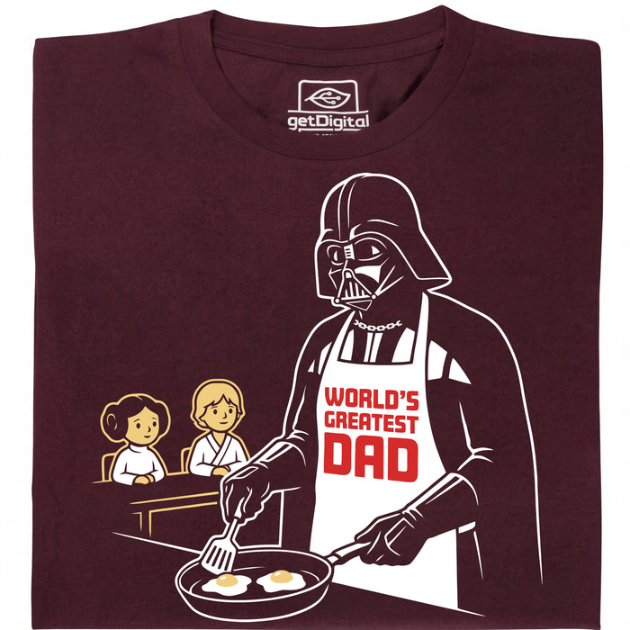 World's Greatest Dad - Vista principale Maglietta Rosso scuro