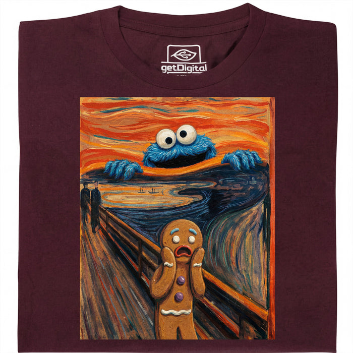 Le Cri - Édition Monstre des Cookies - Vue principale T-Shirt Rouge Foncé