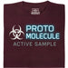 Protomolecule - Active Sample - Vue principale T-shirt Rouge foncé