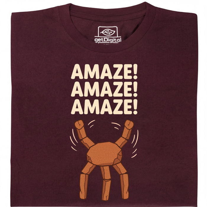 Amaze Amaze Amaze - Hoofdweergave T-Shirt Donkerrood