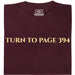 Turn To Page 394 - Hoofdweergave T-Shirt Donkerrood