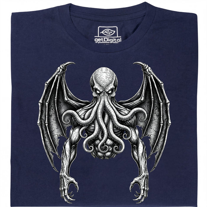 Cthulhu - El Gran Antiguo - Vista principal Camiseta Azul Marino