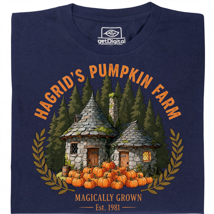 Magical Pumpkin Farm - Vue principale T-Shirt Bleu Marine