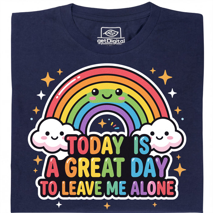 A Great Day To Leave Me Alone - Main view T-shirt Navy Blue