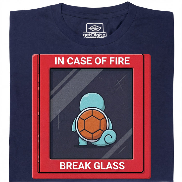 In Case of Fire - Break Glass - Vista principale T-Shirt Blu Navy