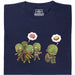 Zombie Vegetarian - Vooraanzicht T-Shirt Marineblauw
