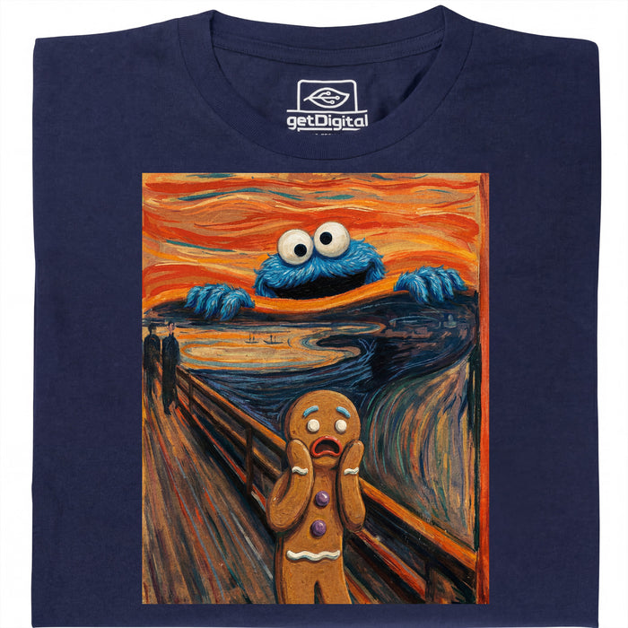 Le Cri - Édition Monstre des Cookies - Vue principale T-Shirt Bleu Marine