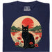 Sunset Cat  - Vue principale T-shirt Bleu marine